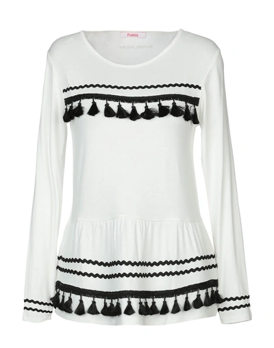 Shop Blugirl Folies Blugirl Blumarine Woman T-shirt White Size 12 Viscose, Elastane