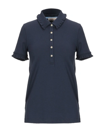 Shop Tory Burch Polo Shirt In Dark Blue