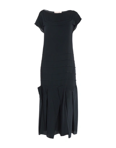 Shop Marni Long Dress In Black