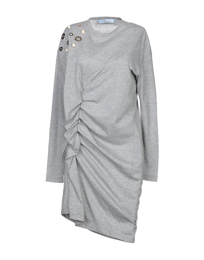 Shop Blumarine Woman Mini Dress Grey Size 8 Cotton
