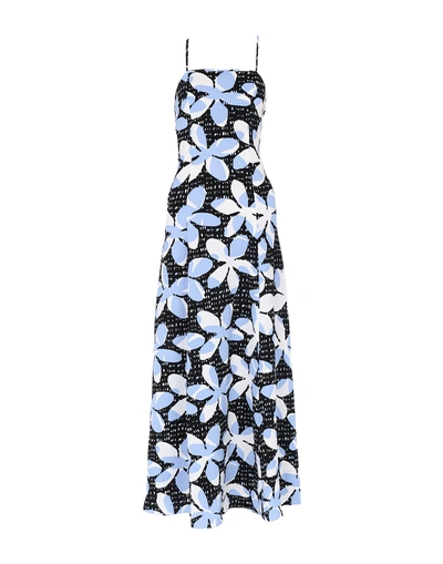 Shop Armani Exchange Woman Long Dress Sky Blue Size 0 Polyester, Elastane