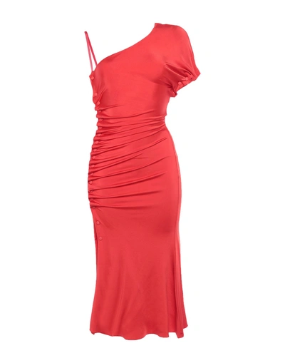Shop Rabanne Midi Dress In Red
