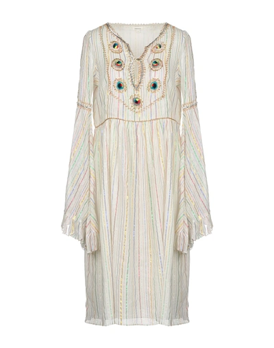 Shop Manoush Knee-length Dress In Ivory