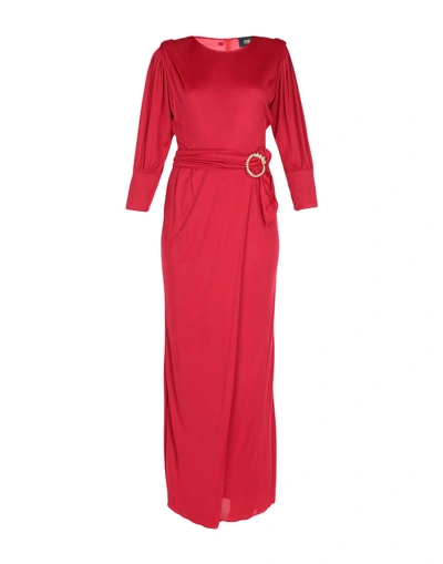 Shop Cavalli Class Woman Maxi Dress Red Size 2 Viscose