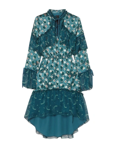 Shop Anna Sui Knee-length Dress In Deep Jade