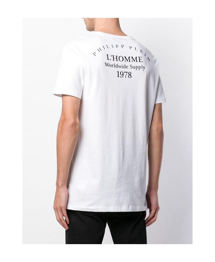 Philipp Plein T-shirt Mit Logo-patch In 01 White | ModeSens