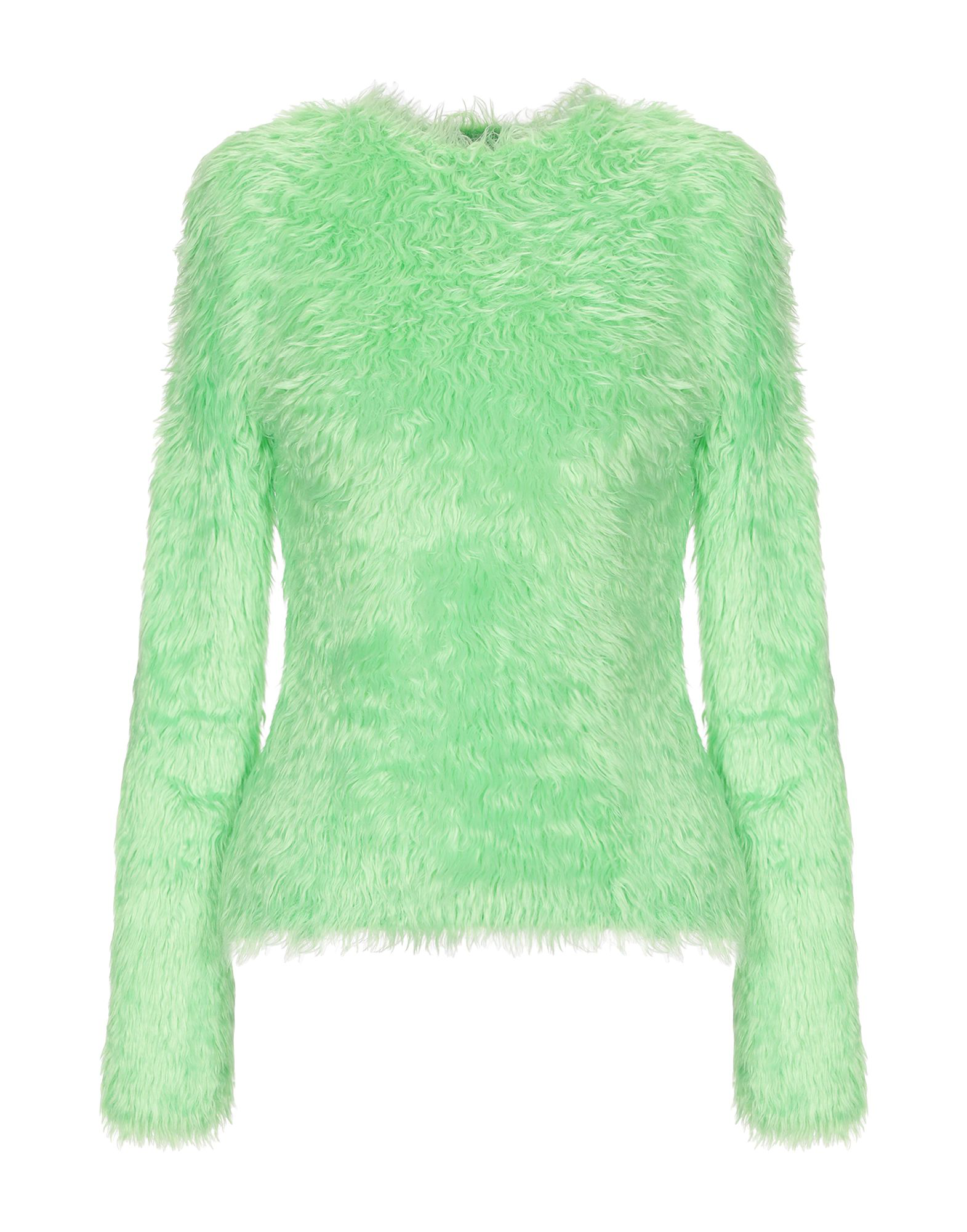 Balenciaga Crewneck Sweater In Neon Green Fluffly Knit In Verde | ModeSens