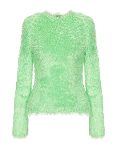 Balenciaga Crewneck Sweater In Neon Green Fluffly Knit In Acid Green |  ModeSens