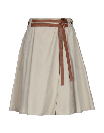 Shop Tory Burch Knee Length Skirt In Beige