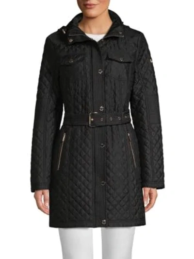 Shop Michael Michael Kors Classic Quilted Jacket In Black