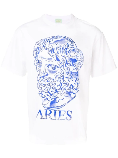 Shop Aries Logo Graphic Print T-shirt - White