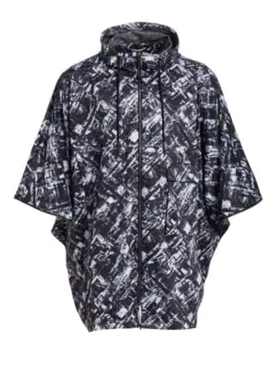 Shop Madison Supply Graphic Zip Poncho In Black Print