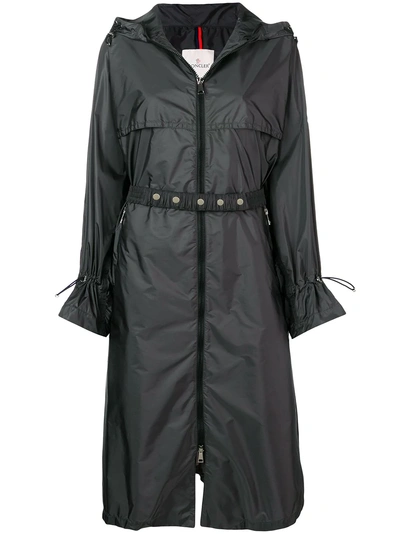 MONCLER SLIM CINCHED-SLEEVE TRENCH COAT - 灰色