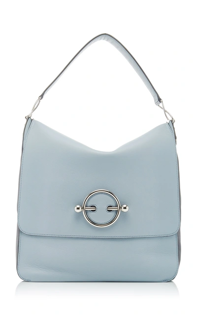 Shop Jw Anderson Disc Leather Hobo Bag In Blue