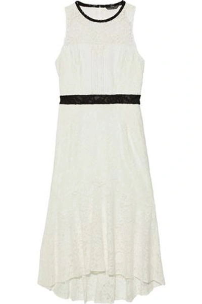 Shop Marissa Webb Woman Sophia Open-back Fluted Corded Lace Midi Dress White