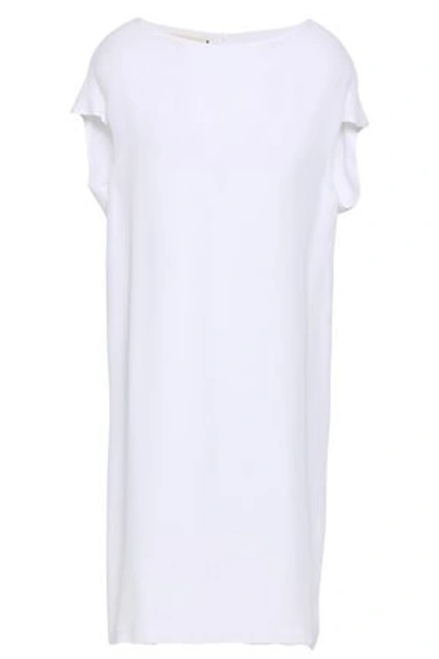 Shop Marni Washed-silk Dress In White