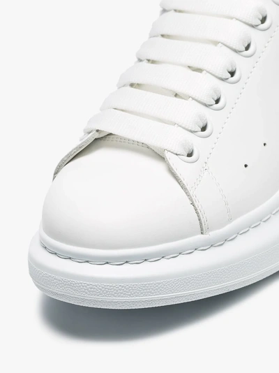 Shop Alexander Mcqueen White And Pink Oversized Sneakers