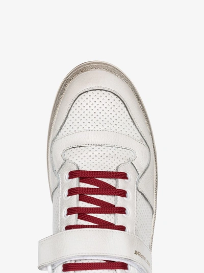 Shop Saint Laurent White And Red Travis Sneakers In 9490 White Red