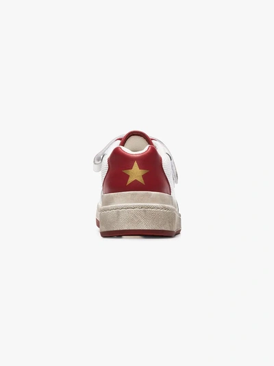 Shop Saint Laurent White And Red Travis Sneakers In 9490 White Red