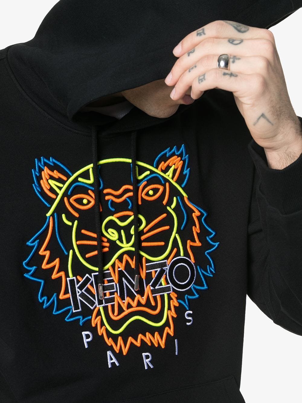 kenzo neon tiger hoodie