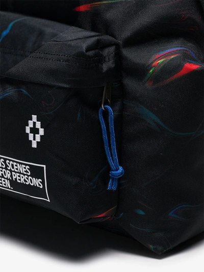 Shop Eastpak X Marcelo Burlon Black Embroidered Padded Backpack In Multicoloured