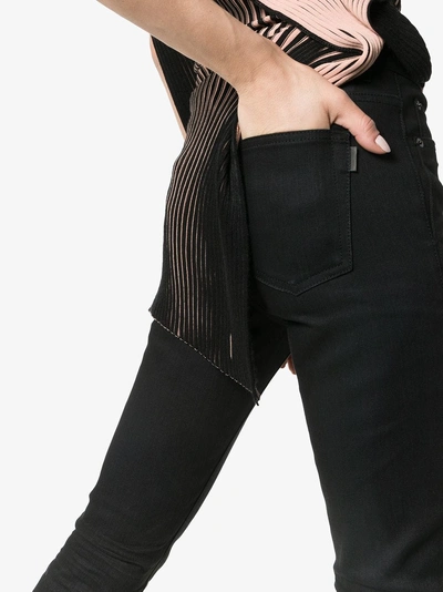 Shop Saint Laurent Mid-rise Skinny Jeans In Black