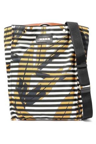 Shop Marni Woman Printed Canvas Tote Saffron