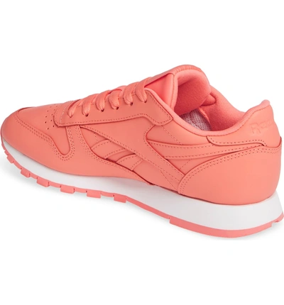 Shop Reebok Classic Leather Sneaker In Stellar Pink/ White