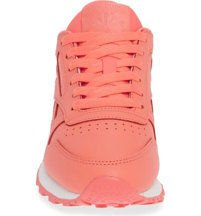 Shop Reebok Classic Leather Sneaker In Stellar Pink/ White