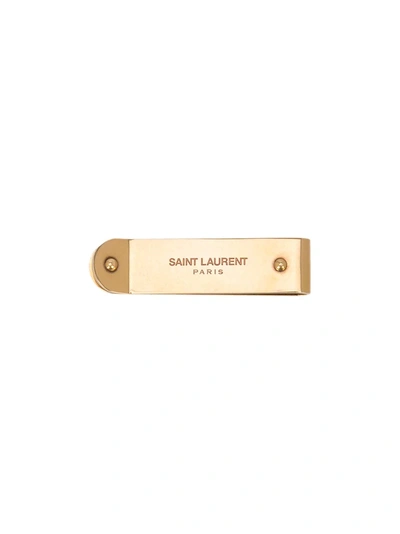 Shop Saint Laurent Logo Bill Clip - Gold