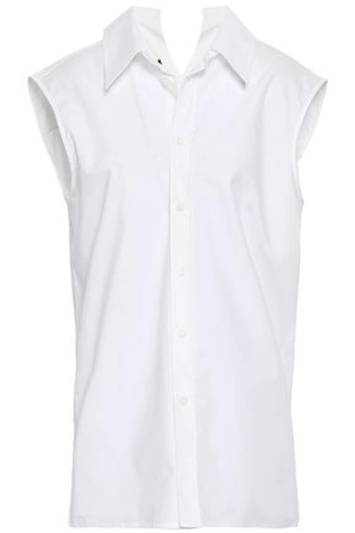 Shop Marni Woman Cotton-poplin Shirt White