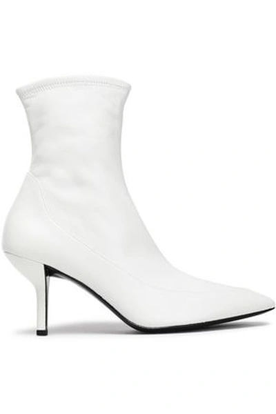 Shop Diane Von Furstenberg Woman Morgan Leather Sock Boots White