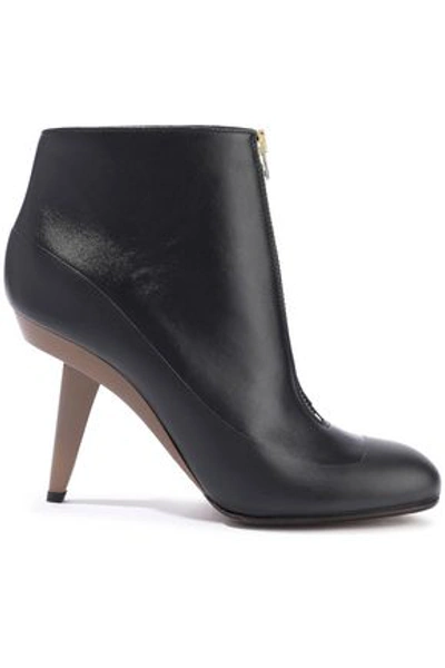 Shop Marni Woman Leather Ankle Boots Black