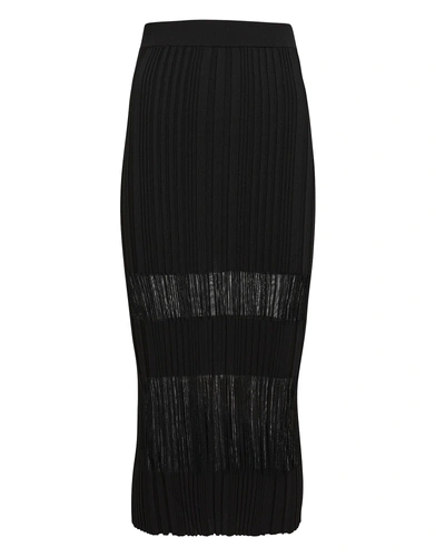 Shop Dion Lee Opacity Pleated Knit Midi Skirt