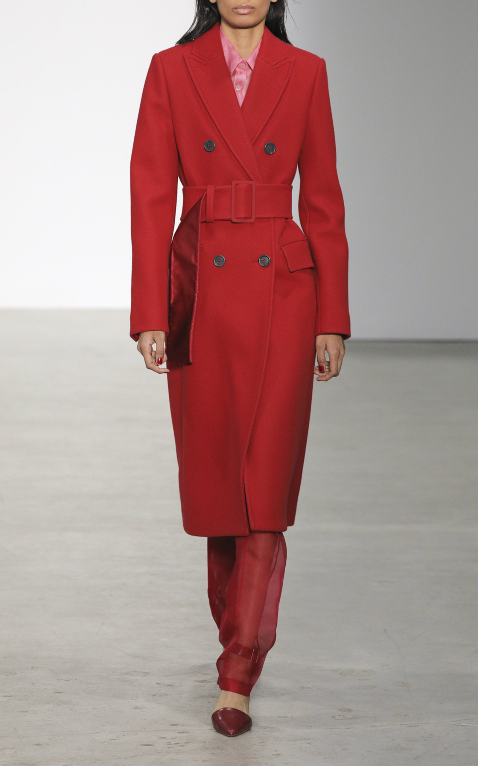 helmut lang wool blend coat