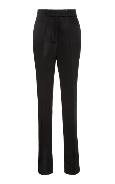 Shop Helmut Lang Satin Tuxedo Skinny Pants In Black