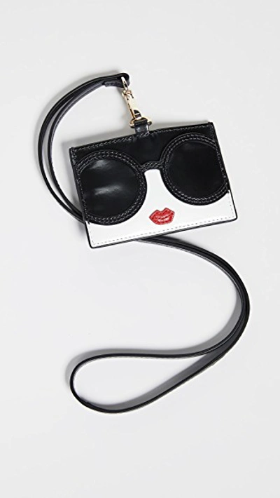 Shop Alice And Olivia Julie Staceface Lanyard Id Holder In Multi