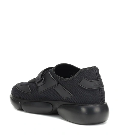 Shop Prada Cloudbust Fabric Sneakers In Black