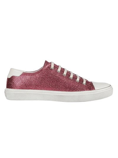 Shop Saint Laurent Bedford Glitter Sneakers In Pink
