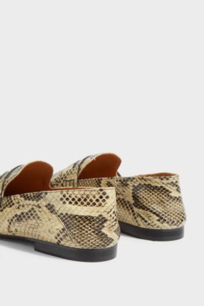 Shop Isabel Marant Fezzy Snake-print Loafers In Brown