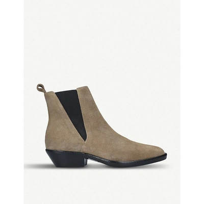 Shop Isabel Marant Drenky Suede Ankle Boots In Taupe