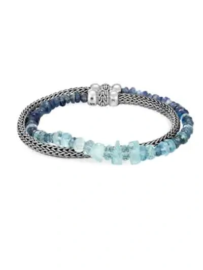 Shop John Hardy Classic Chain Silver & Gemstone Extra-small Double Wrap Bracelet In Pink
