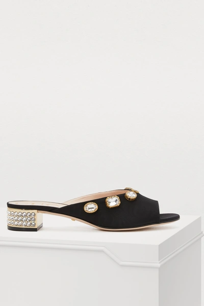 Shop Gucci Ornate Mules In Black