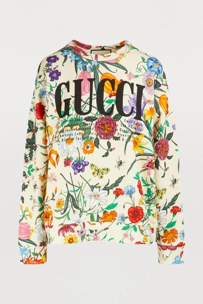 Shop Gucci Flora Sweatshirt In Multi