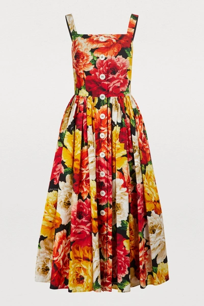Shop Dolce & Gabbana Printed Midi Dress
