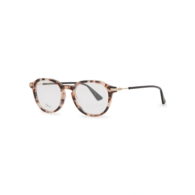 Shop Dior Essence17 Round-frame Optical Glasses In Pink