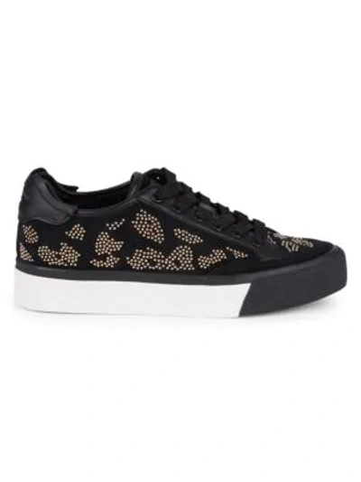 Shop Rag & Bone Studded Suede & Leather Platform Sneakers In Black Multi