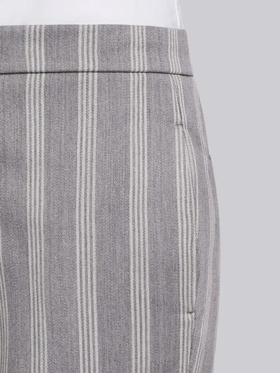 Shop Thom Browne Repp Stripe Skinny-fit Trouser In Grey
