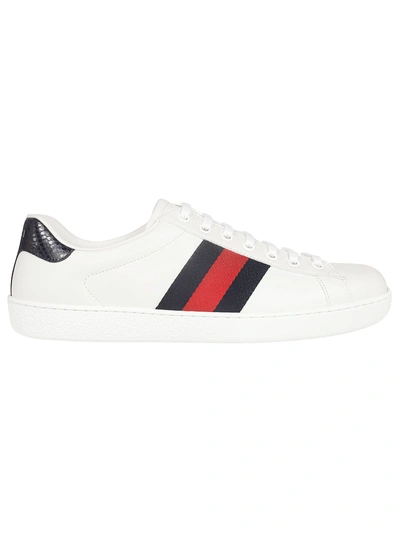 Shop Gucci Ace Sneakers In White/multicolor