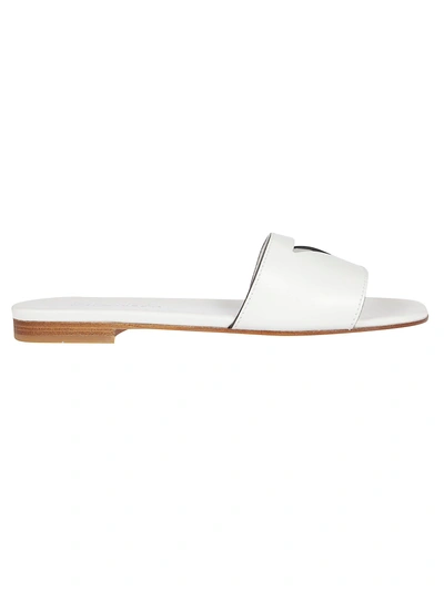 Shop Prada Logo Cut-out Sandals In White
